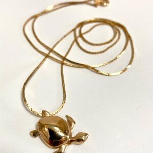 Like NEW 14k Solid Gold Honu Hawaiian Turtle Pendant Necklace